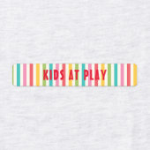 Kleurrijk gestreept, aangepast draaibaar strijkijz labels (Design 1)