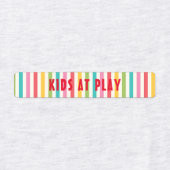 Kleurrijk gestreept, aangepast draaibaar strijkijz labels (Design 2)