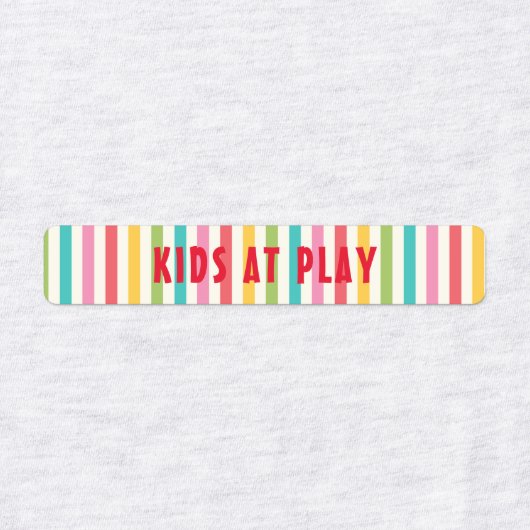 Kleurrijk gestreept, aangepast draaibaar strijkijz labels (Design 2)