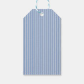 Kleurrijk gestreept leuk verjaardagsfeest cadeaulabel (Achterkant)