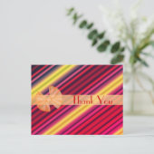 Kleurrijk gestreept patroon Dank je postkaart (Staand voorkant)
