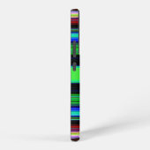 Kleurrijk Gestreept Patroon met Zwarte Douanenaam Samsung Galaxy Hoesje (Rechterkant)