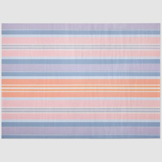 Kleurrijk Gestreept Stof Art Tissue Papier (Voorkant)