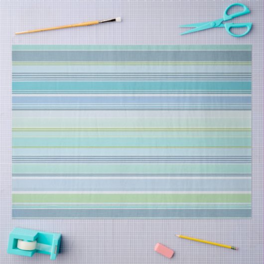 Kleurrijk Gestreept Stof Art Tissue Papier (Craft)