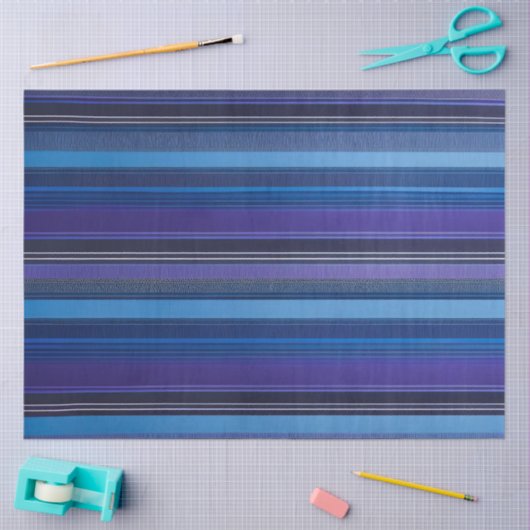 Kleurrijk Gestreept Stof Art Tissue Papier (Craft)