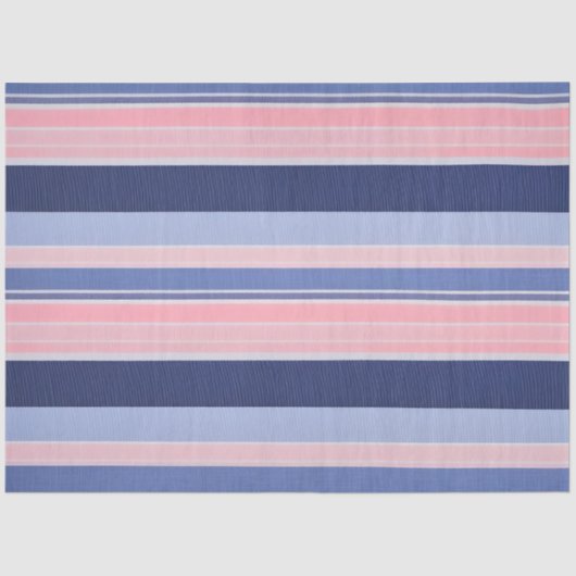 Kleurrijk Gestreept Stof Art Tissue Papier (Voorkant)