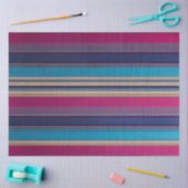 Kleurrijk Gestreept Stof Art Tissue Papier (Craft)