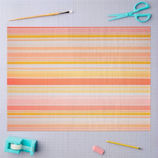 Kleurrijk Gestreept Stof Art Tissue Papier (Craft)