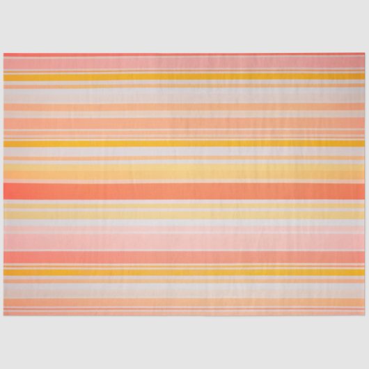 Kleurrijk Gestreept Stof Art Tissue Papier (Voorkant)
