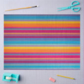 Kleurrijk Gestreept Stof Art Tissue Papier (Craft)