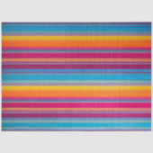 Kleurrijk Gestreept Stof Art Tissue Papier (Voorkant)