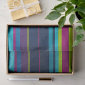Kleurrijk Gestreept Stof Art Tissue Papier (Geschenk)