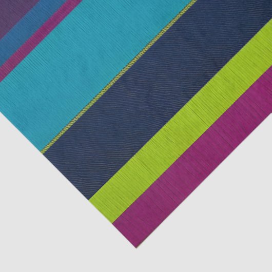 Kleurrijk Gestreept Stof Art Tissue Papier (Detail)