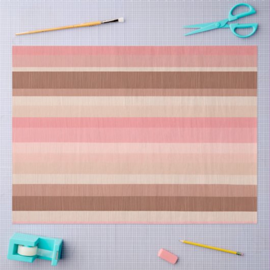 Kleurrijk Gestreept Stof Art Tissue Papier (Craft)