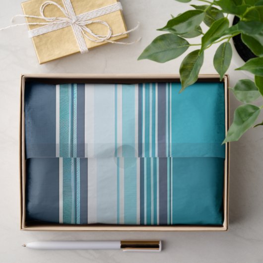 Kleurrijk Gestreept Stof Art Tissue Papier (Geschenk)