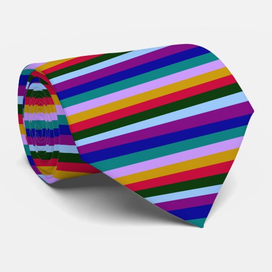 Kleurrijk gestreept Stropdas (Opgerold)