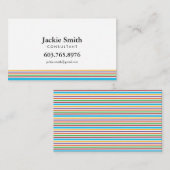 Kleurrijk gestreept Visitekaartje (Voorkant / Achterkant)