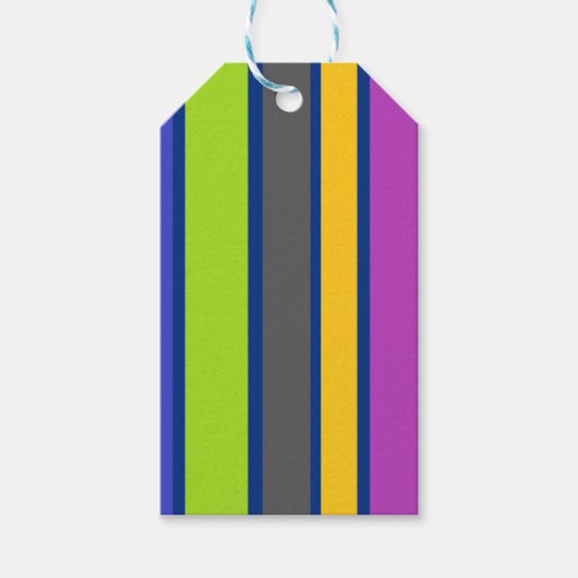 Kleurrijk gestript cadeau Label Cadeaulabel (Voorkant)