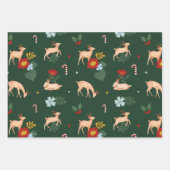 Kleurrijk geventileerd patroon voor rendieren inpakpapier vel (Voorkant 2)