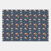 Kleurrijk geventileerd patroon voor rendieren inpakpapier vel (Voorkant 3)