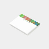 Kleurrijk geverfd, gestreepte aangepaste strips post-it® notes (Schuin)