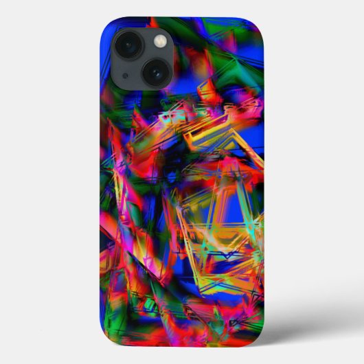 Kleurrijk gevlekt vierkant met 'verkeerde penseels Case-Mate iPhone case (Achterkant)