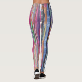 Kleurrijk, gevriesdroogd stropdas-kleurstofpatroon leggings
