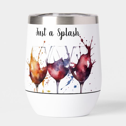 Kleurrijk Gewoon een Splash of Wine Waterverf (Achterkant)