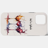 Kleurrijk Gewoon een Splash of Wine Waterverf Case-Mate iPhone Case (Achterkant (horizontaal))