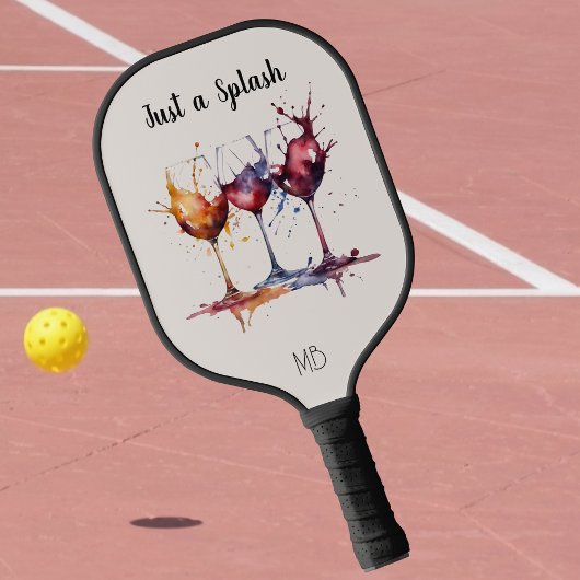 Kleurrijk Gewoon een Splash of Wine Waterverf Pickleball Paddle