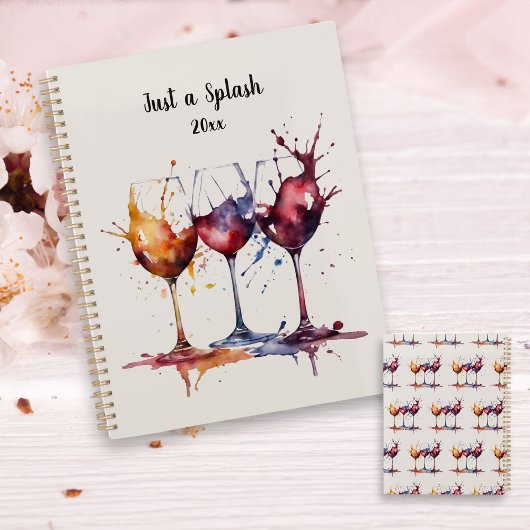 Kleurrijk Gewoon een Splash of Wine Waterverf Planner