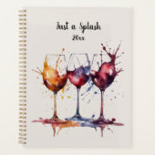Kleurrijk Gewoon een Splash of Wine Waterverf Planner (Voorkant)