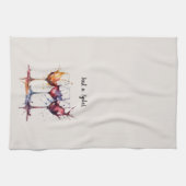 Kleurrijk Gewoon een Splash of Wine Waterverf Theedoek (Horizontaal)