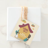 Kleurrijk Gezellig Huis Kinderen Verjaardagsfeest Bedankjes Labels (In situ)