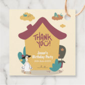 Kleurrijk Gezellig Huis Kinderen Verjaardagsfeest Bedankjes Labels (Achterkant)