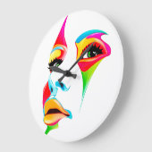 Kleurrijk gezicht Ronde (grote wandklok) Grote Klok (Hoek)