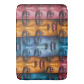 Kleurrijk gezichtspatroon badmat (Voorkant Verticaal)