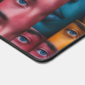 Kleurrijk gezichtspatroon bureaumat (Hoek)