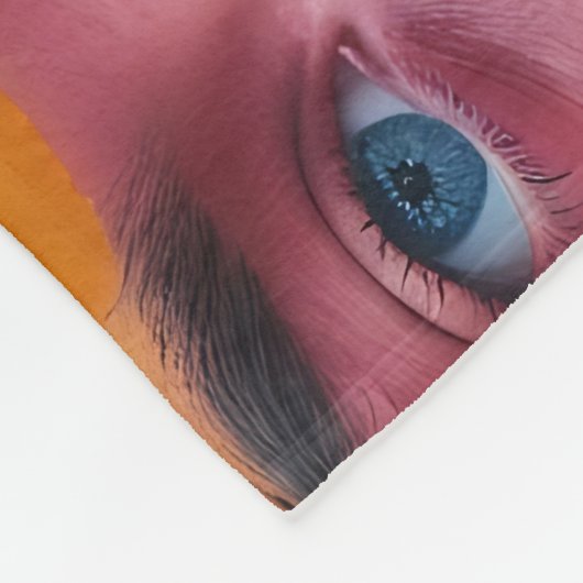 Kleurrijk gezichtspatroon fleece deken (Hoek)