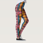 Kleurrijk gezichtspatroon leggings (Rechts)