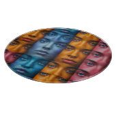 Kleurrijk gezichtspatroon snijplank (Hoek)