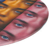 Kleurrijk gezichtspatroon snijplank (Hoek)