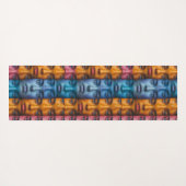 Kleurrijk gezichtspatroon yogamat (Achterkant (horizontaal))