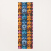 Kleurrijk gezichtspatroon yogamat (Achterkant)