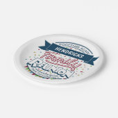 Kleurrijk gezinsherenigontwerp papieren bordje (Gekanteld)