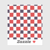 Kleurrijk gingham patroon Cool Scrapbooking rood Sticker (Vel)
