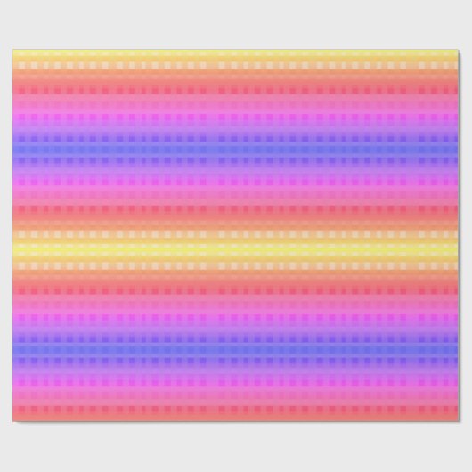 Kleurrijk Gingham-patroon inpakpapier (Vlak)