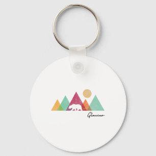 Kleurrijk Glacier National Park Montana Vrouwen Ma Sleutelhanger