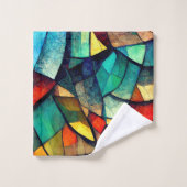Kleurrijk Glas in lood Abstractie Bad Handdoek (Wasdoekje)