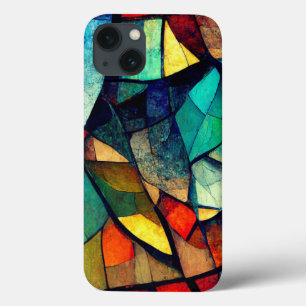 Kleurrijk Glas in lood Abstractie Case-Mate iPhone Case